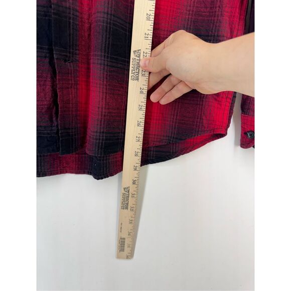 Woolrich Men’s Collared Long Sleeve Cotton Plaid Button Up Shirt Large - Picture 9 of 11